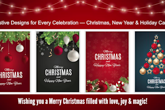 create a christmas video card, holiday greeting video card