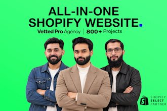 design or redesign shopify ecommerce website, build shopify online store