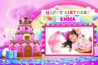 do joyful birthday video and birthday invitation video