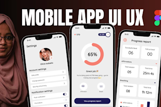 design mobile app UI UX in figma for ios android with prototype