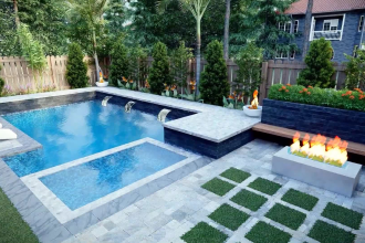 only design your pool 3d rendering with existing yard