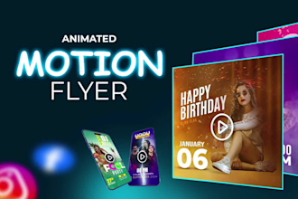 make awesome animation motion flyer on social media