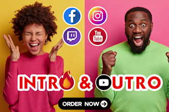 create a unique youtube intro and outro video for you