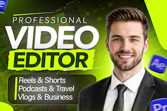edit reels, podcast, vlogs, real estate videos and more within 24 hrs