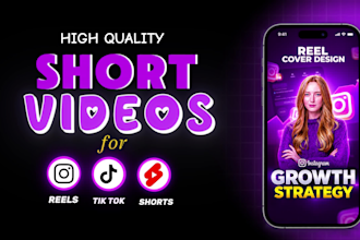 be youtube shorts editor, create instagram reels, do vlog tiktok video editing