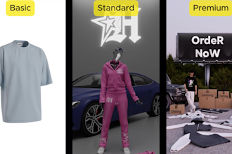 create 3d mockup clothing mockups animations t shirt ,hoodie, cap
