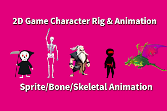 do 2d character rig and animation in unity