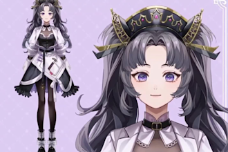 draw and design 2d vtuber model, vtuber rigging, 2d model, vtuber commission