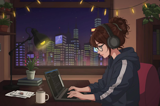 create lofi loop animation and illustration