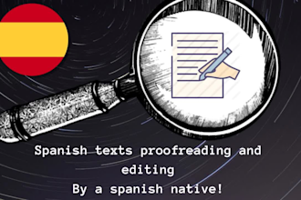 proofread and edit professionally your spanish book, article or website