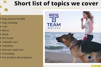 write articles for pet blog animal care cats and dog training