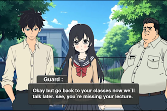 create custom anime characters and backgrounds for your visual novels
