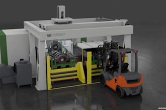 create cnc machining, industrial machine, 3d factory production line animation