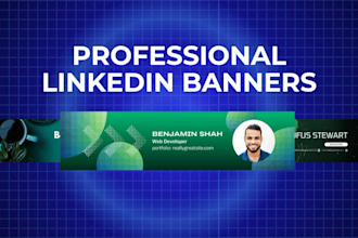 provide a customised, professional linkedin banner, cover, header