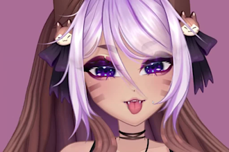 design and rig pro vtuber character live 2d vtuber model anime vtuber model
