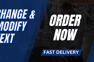 add text update text modify text replace text change text in document or picture