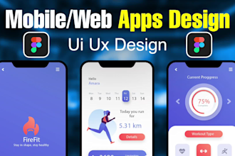create app design for your mobile app and web app