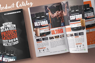 design modern and custom product catalog, magazine, booklet