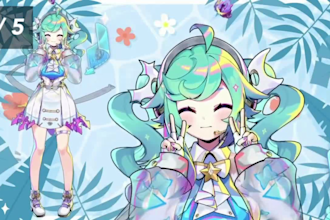 create your 2d vtuber avatar in anime style, including both drawing and rigging