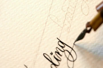 write and make a short video of copperplate calligraphy any word you want