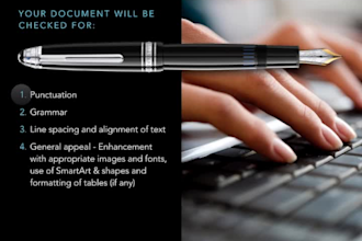proofread or edit your training workbooks or handouts etc