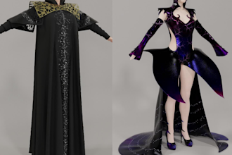 create 3d fashion items for gaming, zepeto, etc