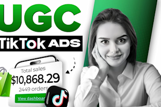 create tik tok video ad, ugc tiktok ad, tiktok dropshipping video ad, ugc ad