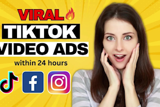 create customized viral tik tok video ads, dropshipping video ads,