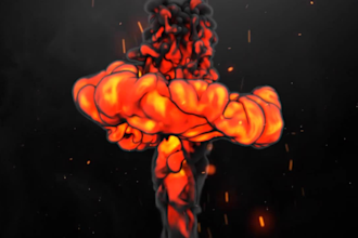 make dragon fire logo reveal opener