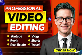professionally edit youtube vlogs, reels, travel and all type of video editing