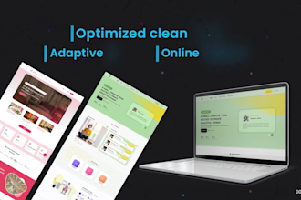 design landing page , figma website , website mockup