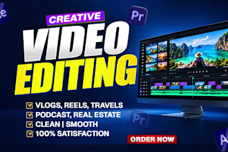 professionally edit vlogs, reels, podcasts and all type of video editing