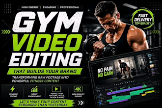 edit viral gym, fitness and motivational videos for instagram reels