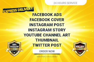 design attractive social media posts and banner ads