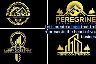 do real estate realtor construction property roofing handyman logo