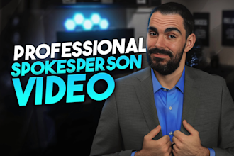 high quality professional spokesperson video for you