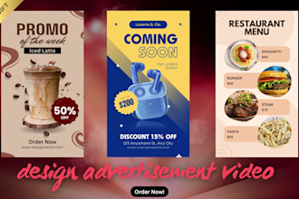 design food or product advertisement and social media reel