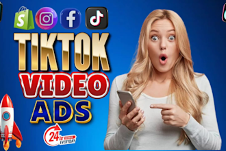 create tiktok video ads,ugc ads,and dropshipping products ads with strong hook