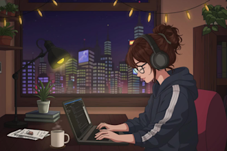 create lofi loop animation and illustration