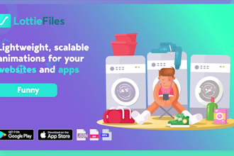 create lottie animation, website animation, icon animation