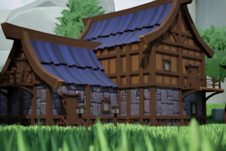low poly 3d environment isometric environment 3d model 3d game asset in blender