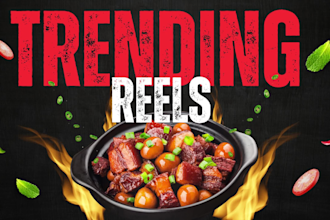 do trending food reel, food recipe and cooking reel editing