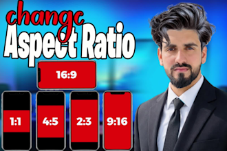 professionally change aspect ratio, format and size