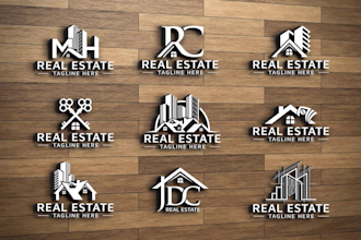 do a realtor real estate property mortgage home construction logo design