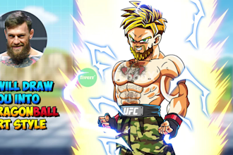 draw you into dragonball art style