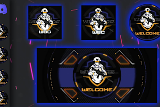 professionally create or animate discord logo and banners