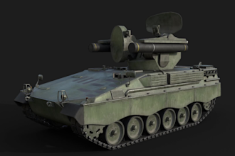 make 3d military vehicle models for games and rendering