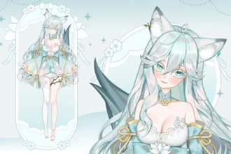3d character modeling, 3d vtuber, vrchat avatar 3d sculpting 3d character, vroid