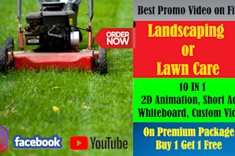make landscaping, lawn care video or turf grass video