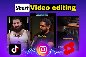 edit short form video for reels, tiktok and yt shorts